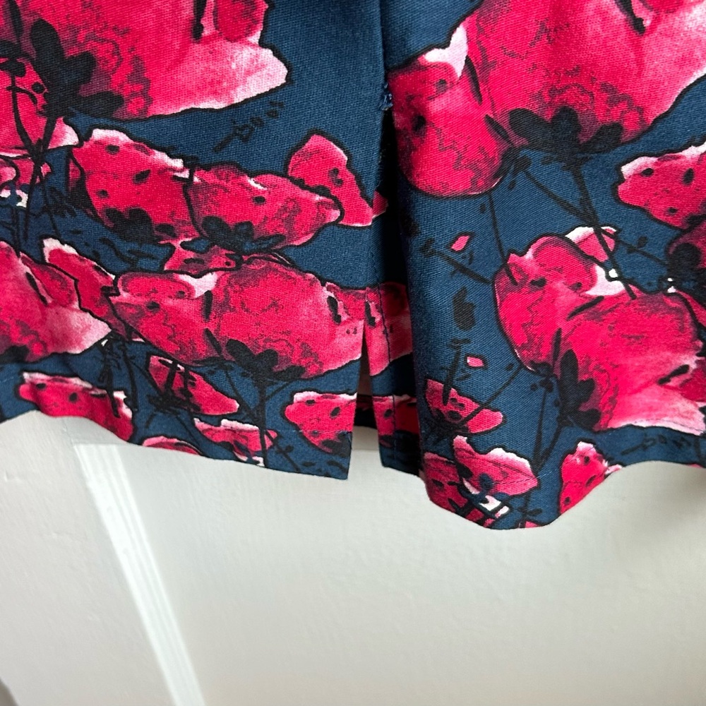 Lindy Bop Vanessa Navy and Pink Floral Midi Dress - Picture 8 of 9